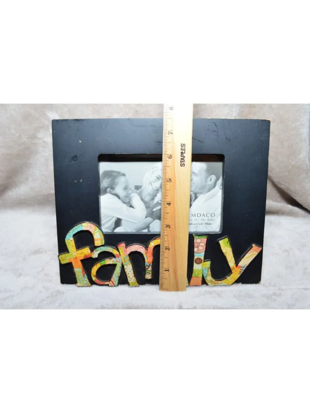 Demdaco Family Wooden Photo Picture Frame Whimsical Boho Colorful Folk Art